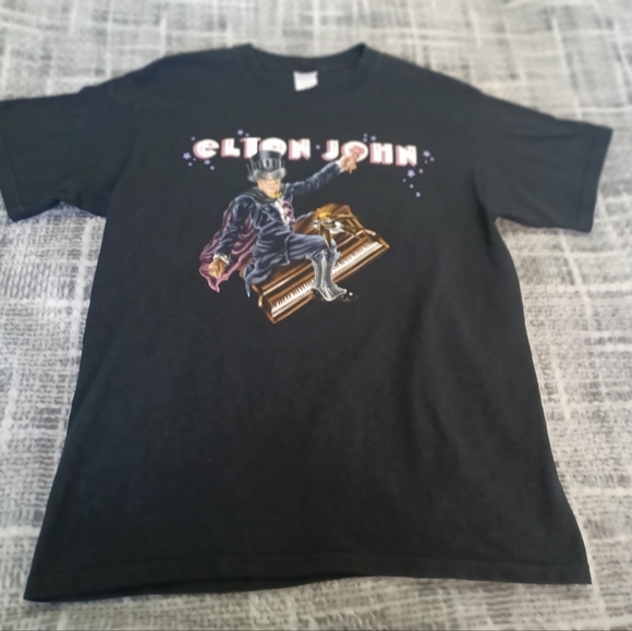 Elton John 2006 World Tour Vintage Anvil Tag T-Shirt Size L Music Band Y2K - Picture 8 of 9